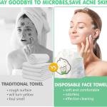Limitless Disposable Face Towel Facial Tissue Soft Cotton Facial Cotton Tissue Dry Face Wipes Face Cloths for Women, Ultra Soft CleanTowels for Washing Face, Makeup Removing, Pink