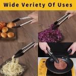 Limitless Kitchen Tongs 12 Inch, Premium Stainless Steel Cooking Tongs with Non-Stick Silicone Tips, Grilling Locking Barbecue Tongs, Heat Resistant BPA-Free Food Tongs Salad Pasta Serving Tongs