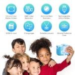 Limitless Children's Camera, Camera Children for 3 4 5 6 7 8 Years, HD Kids Digital Cameras, Children's Selfie Camera Christmas Birthday Gifts for Girls and Boys 3-12 - 32G SD Card Included (Blue)