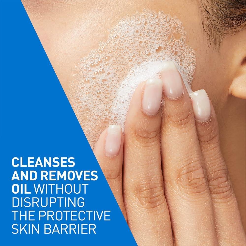 CeraVe Foaming Cleanser | Face and Body Wash for Normal to Oily Skin with Hyaluronic Acid, Niacinamide and Ceramides| Fragrance Free Paraben Free | 16Oz, 473 ML