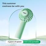 Portable Mini Handheld Fan, USB Rechargeable, 3 Speeds, Perfect for Makeup & Travel