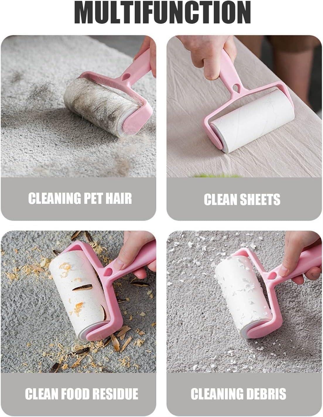 Limitless Large Lint Roller for Lint Removers Household Cleaning Easily Remove Pet Hair Dust and Debris from Floors Carpets and Furniture 20 Rolls 10Cm (Pink, 86523)