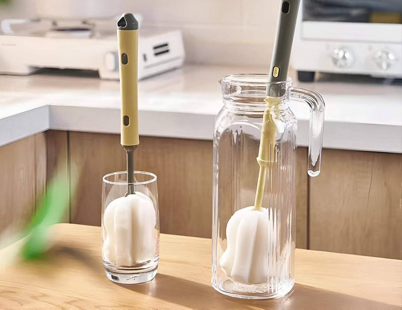 Limitless Telescopic Cup Brush Long Bottle Cleaner Brush Silicone Bottle Brush Multifunctional Bottle Cleaning Brushes Long Bottle Brush for Baby Bottles Sports Bottle Vase Glassware