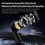 Wireless Earbuds Bluetooth V5.3, 13mm Bass, Stereo Sound, 5H Playtime, Fast Charging