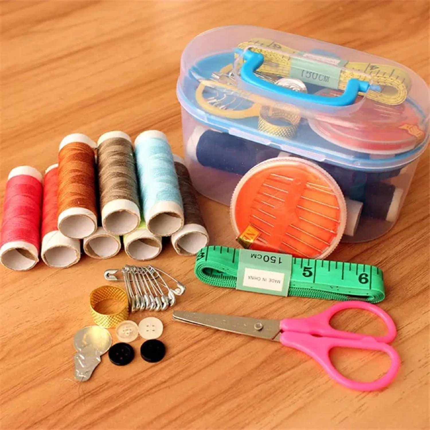 Limitless Oval Sewing Kit Treasure Box Traveller Emergency Clothing Fixer - Yellow