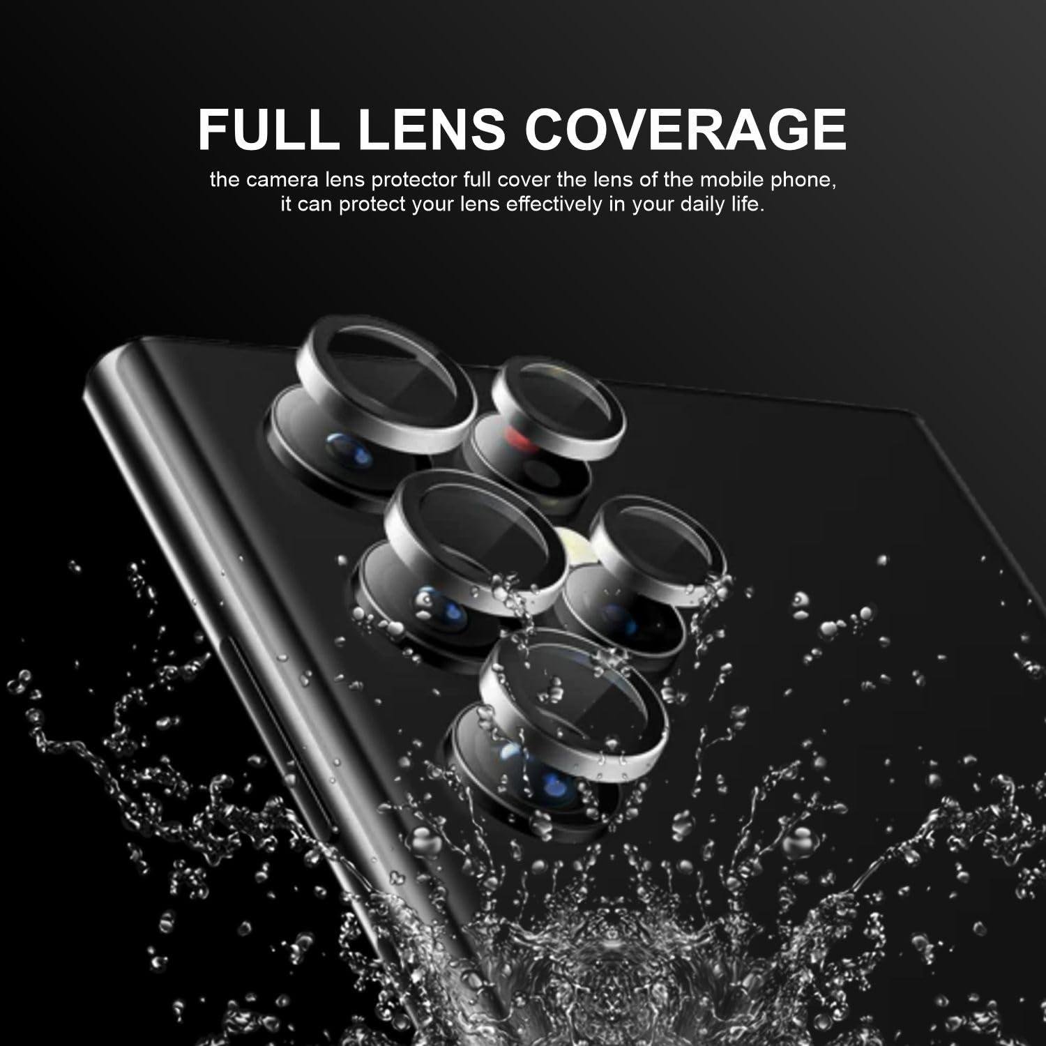 Camera Lens Protectors for Galaxy S24 Ultra, Scratch-Resistant Tempered Glass, Gold