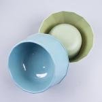 Limitless Pet Bowl Cat Food Water Feeders Small Puppy Dog Drinking Eating Bowls Cats Food Basin, Feeder Basin Non-Toxic, Perfect for Small Pets, Blue
