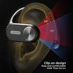 Remax Mena Earbuds Open Buds P3 Bluetooth Series Metal Open-Ear OWS Wireless Earphone With Ear Hook Charging Case Built-in Mic Waterproof Headset, Black