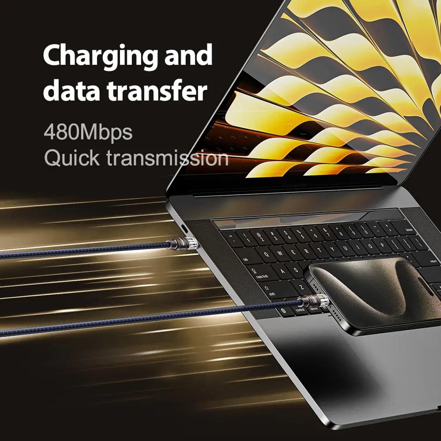 Remax Mena Type-C to Type-C Data Cable 100W Fast Charging | Dark Blue