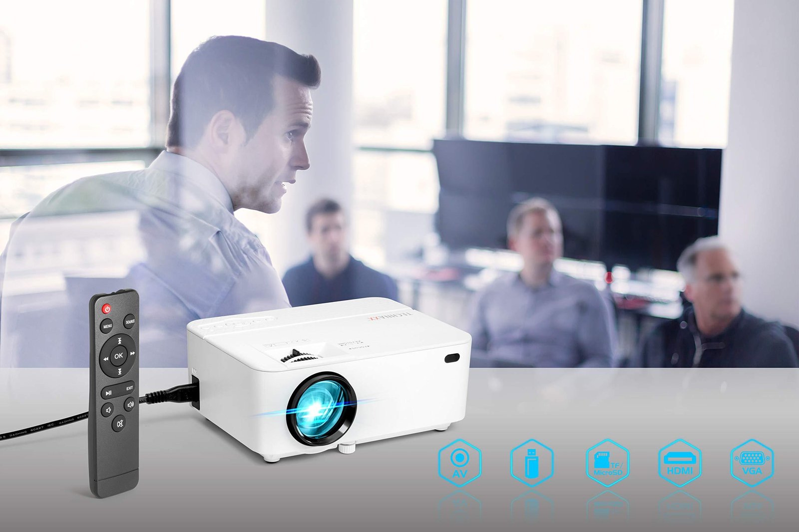Technaxx Mini LED Beamer TX-113 projector with multimedia player long lifetime