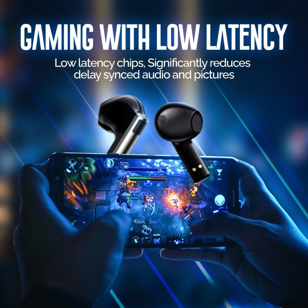 Wireless Earbuds Bluetooth V5.3, 13mm Bass, Stereo Sound, 5H Playtime, Fast Charging