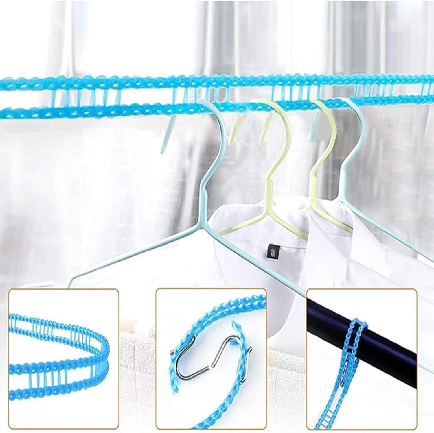 5M Windproof Reinforced Rope Weatherproof Outdoor Cord for Camping, Climbing, Blue