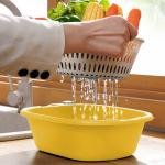 Limitless Double-Layer Drain Basket, Stackable Soaking & Draining Solution for Fresh Fruits and Veggies, Effortless Washing, Easy to Clean