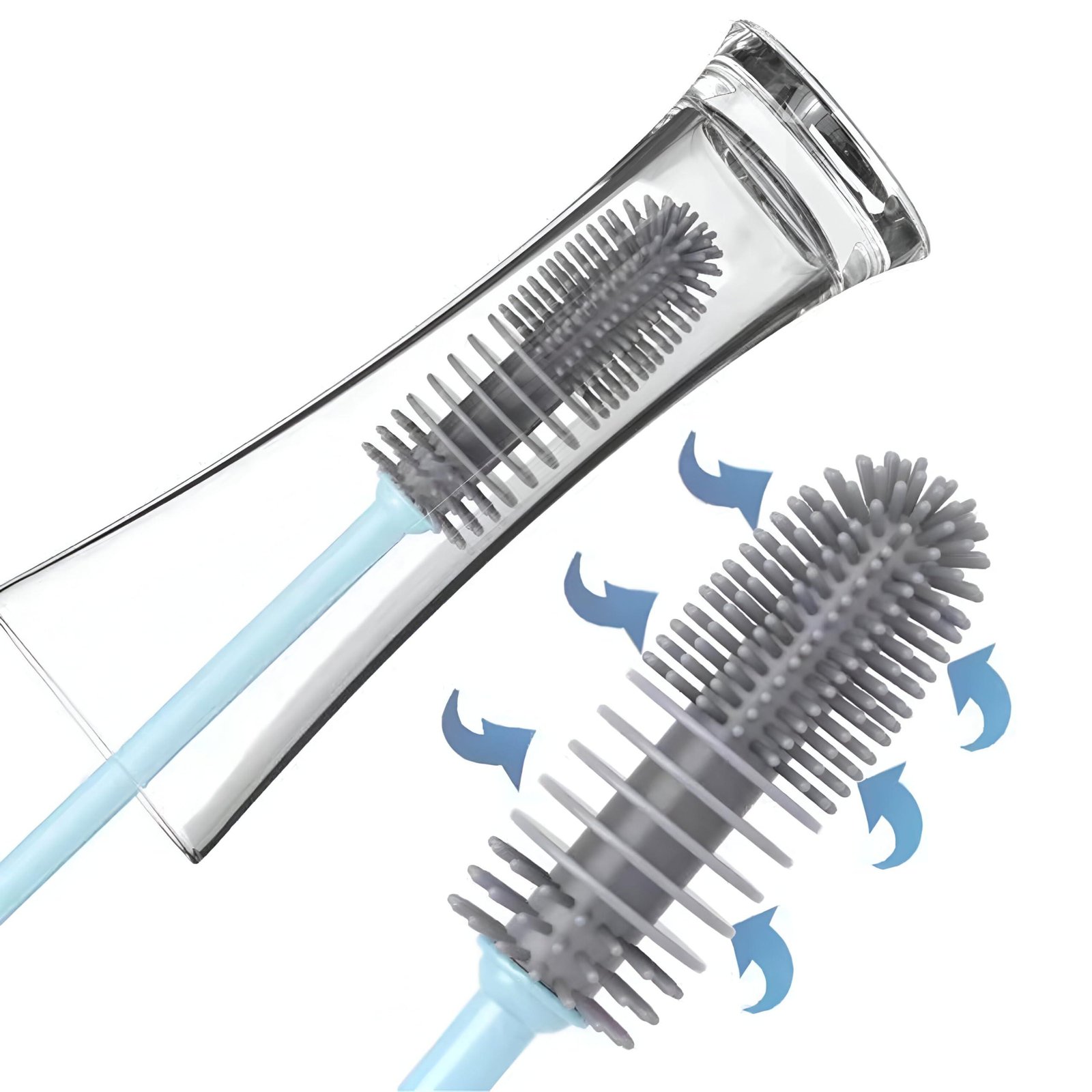 Limitless Bottle Cleaner Brush Silicone Bottle Brush Multifunctional Bottle Cleaning Brushes Long Bottle Brush for Baby Bottles Sports Bottle Vase Glassware
