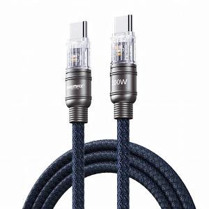 Remax Mena Type-C to Type-C Data Cable 100W Fast Charging | Dark Blue