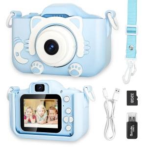 Limitless Children's Camera, Camera Children for 3 4 5 6 7 8 Years, HD Kids Digital Cameras, Children's Selfie Camera Christmas Birthday Gifts for Girls and Boys 3-12 - 32G SD Card Included (Blue)