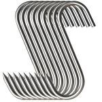 Limitless Stainless Steel Pointed S Hook Clothes Bags Towels Plants Hanging Rack Multi-function Kitchen Bedroom Railing S Hanger Hook, 10 Pieces (Pointed S Hook)