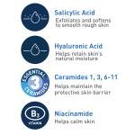 CeraVe SA Cleanser Salicylic Acid Face Wash with Hyaluronic Acid, Niacinamide & Ceramides BHA Exfoliant for Face 8 Ounce, multi, 8 Fl Oz (Pack of 1)