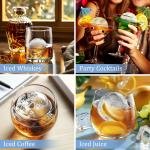Limitless Ice Cube Mould (Pack of 3), Round Ice Cube Maker Silicone Ball Shape Spherical Ice Cube Mould Machine Quick Freezer Ice Mold Tray Kitchen Gadgets