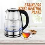 Limitless 1.8 Liter Glass Body Electric Cordless Kettle with 360° Swivel Base, Power Cord Storage, Auto Cut-off Function, LED Indicator, 1500 Watts, 2 Years Warranty, Clear - CK5138