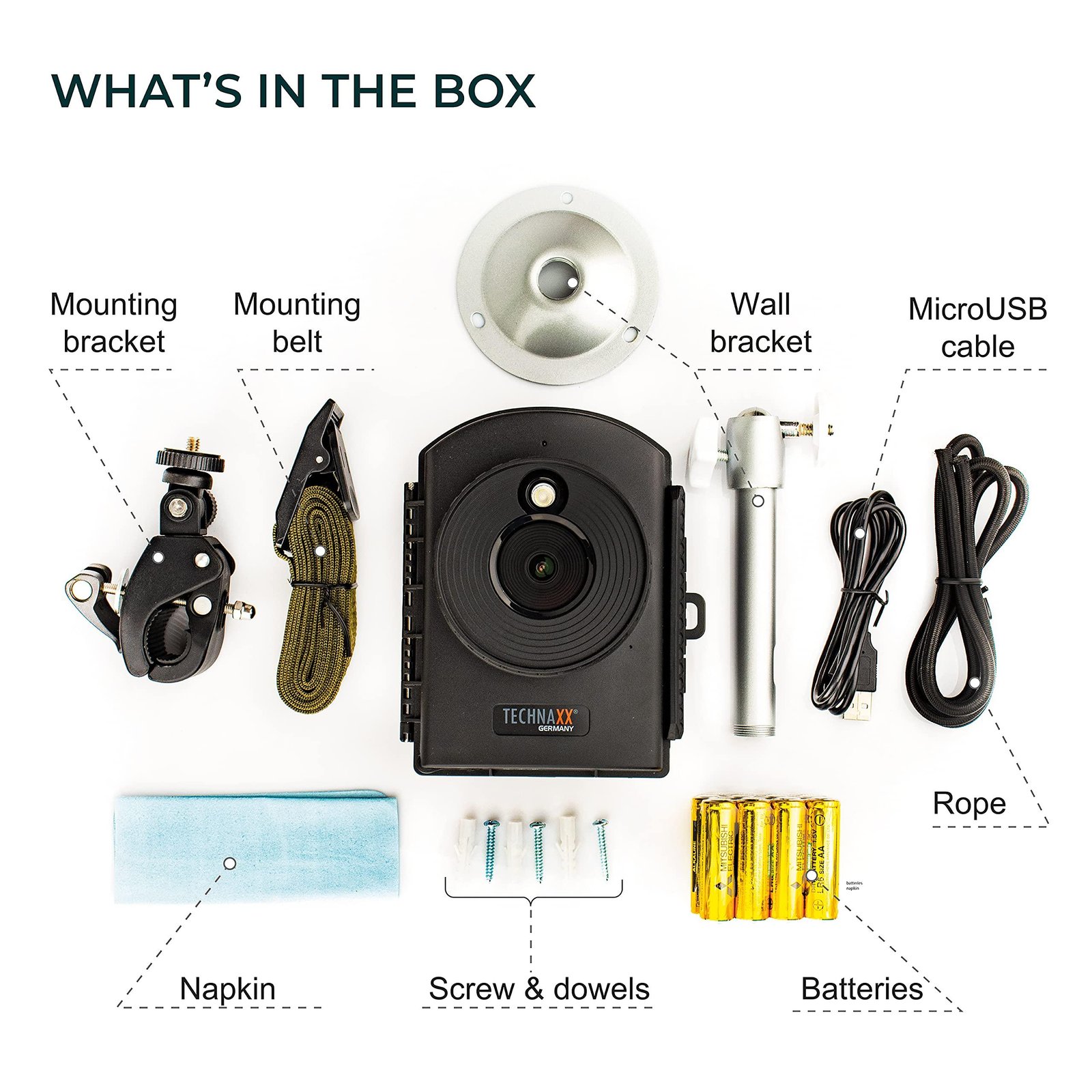 TECHNAXX Full HD Time Lapse Camera TX-164 - Ideal for Time Lapse Recordings of constructions Sites, House Building, Plant Growth (Garden, Orchard), Outdoor Shots, Security Monitoring, etc.