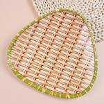 Limitless Heart-Shaped Fruit Plate Stylish and Functional for All Occasions, Fruit Bowls, Plates with Dividers, Snack Tray, Reusable Snack Tray, Fruit Plate for Nuts (Bamboo Wooven Heart)