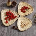 Limitless Heart-Shaped Fruit Plate Stylish and Functional for All Occasions, Fruit Bowls, Plates with Dividers, Snack Tray, Reusable Snack Tray, Fruit Plate for Nuts (Bamboo Wooven Heart)
