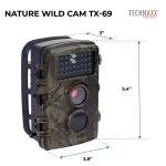 Technaxx Nature Wildlife Cam TX 69 Full HD Outdoor Surveillance Camera Wildlife Camera Night Vision 12MP 1080P Waterproof Motion Detector Photo Trap