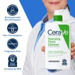 CeraVe Hydrating Facial Cleanser | Moisturizing Non-Foaming Face Wash with Hyaluronic Acid, Ceramides and Glycerin | Fragrance Free Paraben Free | 19 Fluid Ounce