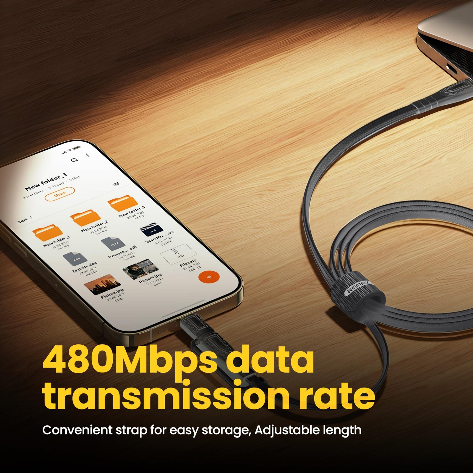 60W 2-in-1 Data Cable Multi Charging (60W C-C & 30W C-L) Fast Charging, 1.2M Braided