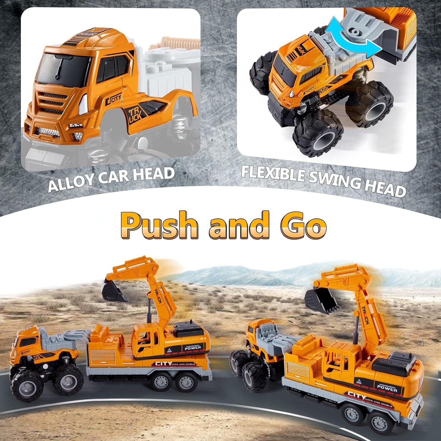 Limitless Crane Truck Toy, Chindren Construction Toy Cranes Truck Toy Sand Trucks Toys for Kids Birthday Gifts