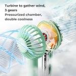 Portable Mini Handheld Fan, USB Rechargeable, 3 Speeds, Perfect for Makeup & Travel