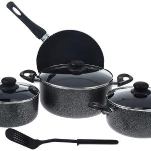 Limitless Aluminum Nonstick Cookware Set 8 Pcs, Assorted Color