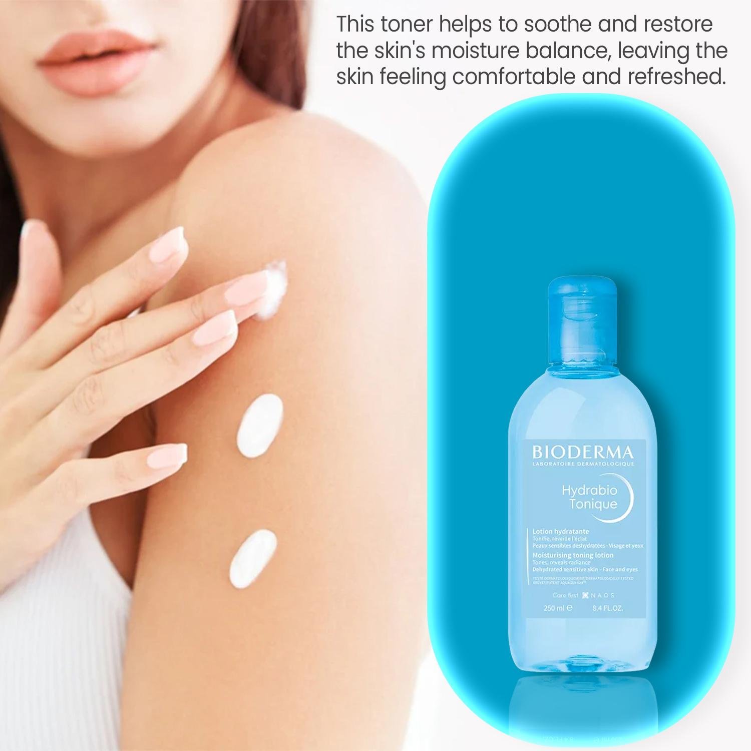 Bioderma Hydrabio Tonique Moisturizing Toning Lotion For Dehydrated Skin, 250ml