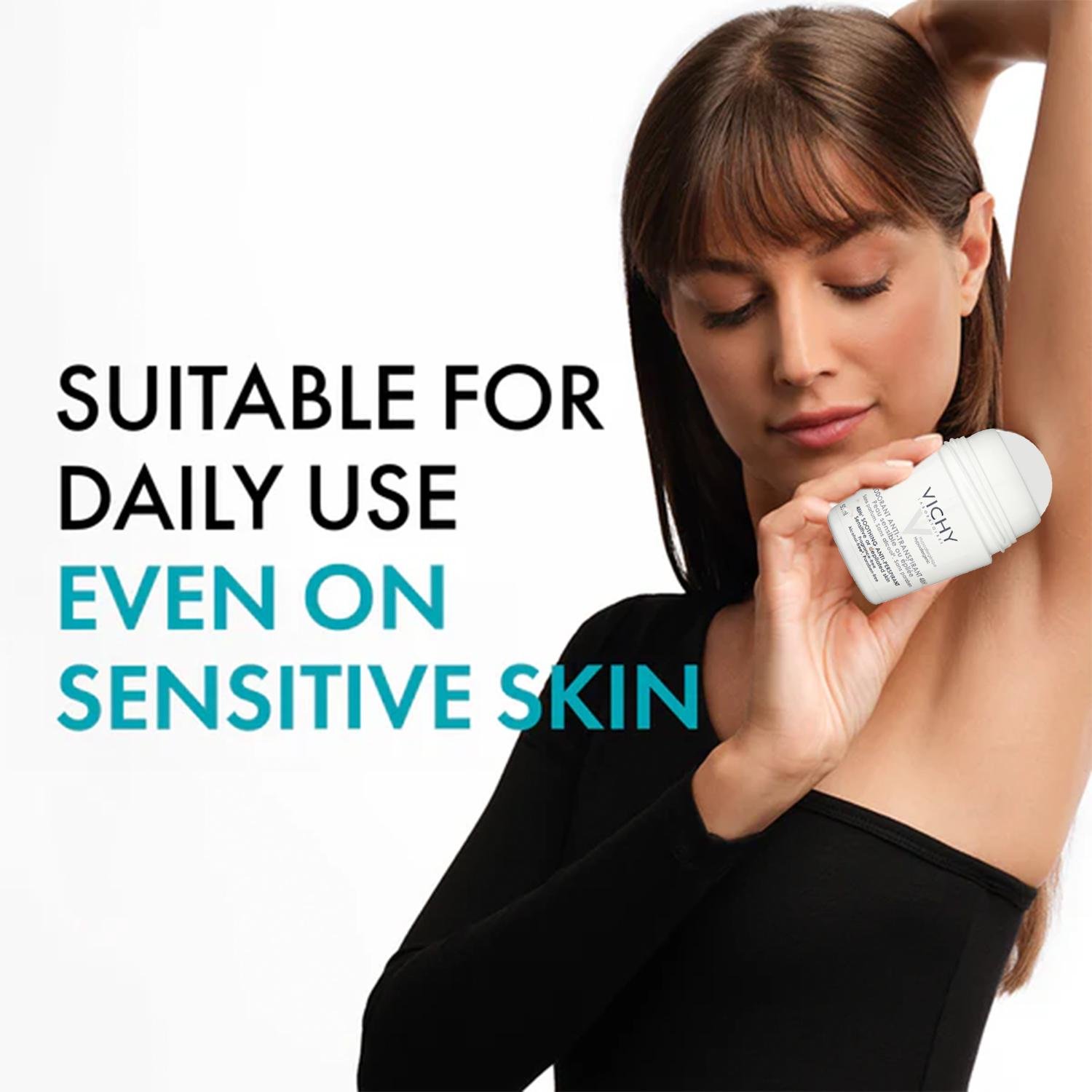 Vichy Deodorant Roll-On Sensitive Anti-Translucent 48h Double Pack of 2 x 50 ml