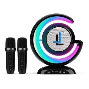 Limitless Wireless Karaoke Speaker with 2 Microphones & Led Lights | Black