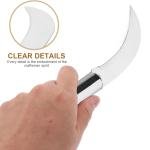 Limitless Knife for Vegetable and Fruit with Stainless Steel Blade, Versatile Cutting, Modern Design, Comfortable Grip 2PC (SILVER)