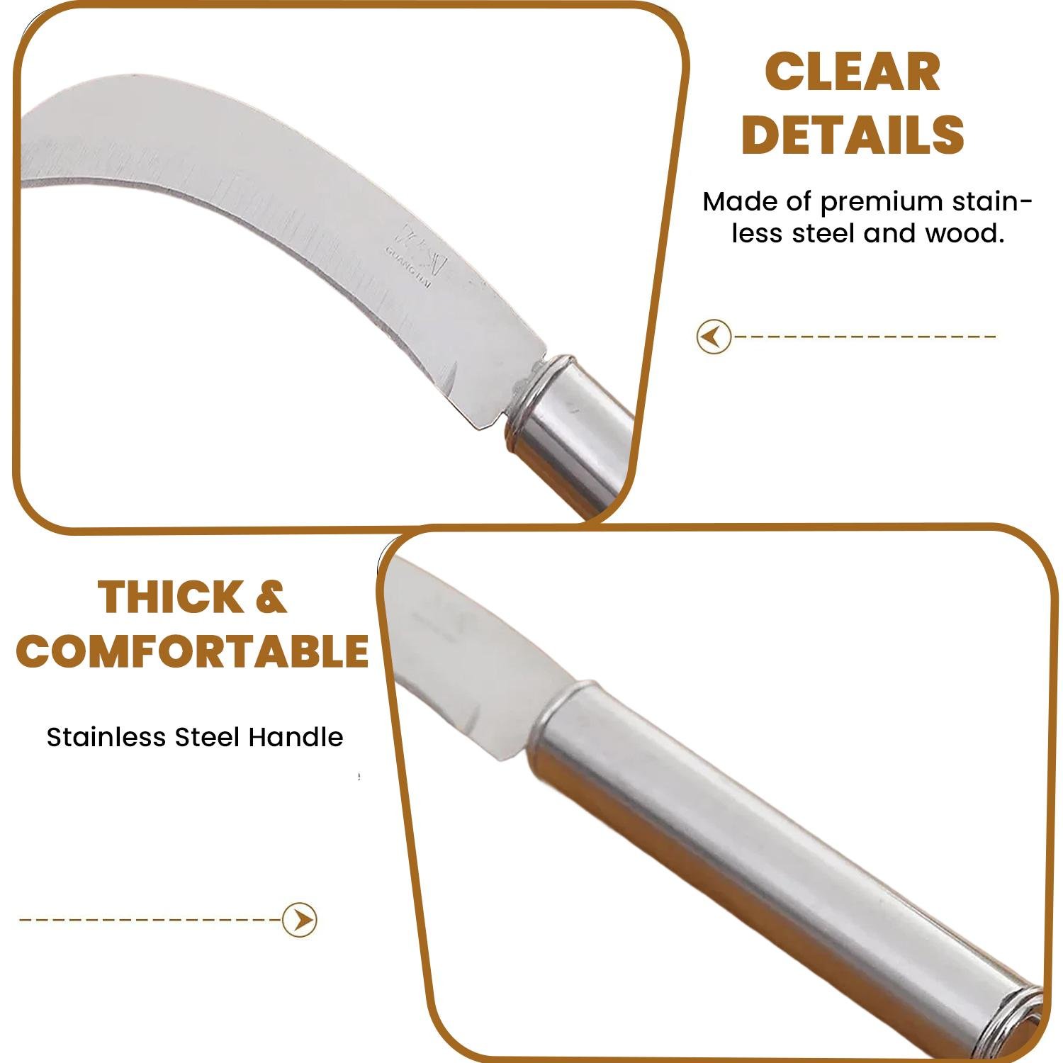 Limitless Knife for Vegetable and Fruit with Stainless Steel Blade, Versatile Cutting, Modern Design, Comfortable Grip 2PC (SILVER)