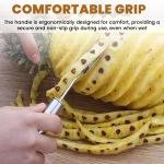Limitless Knife for Vegetable and Fruit with Stainless Steel Blade, Versatile Cutting, Modern Design, Comfortable Grip 2PC (SILVER)