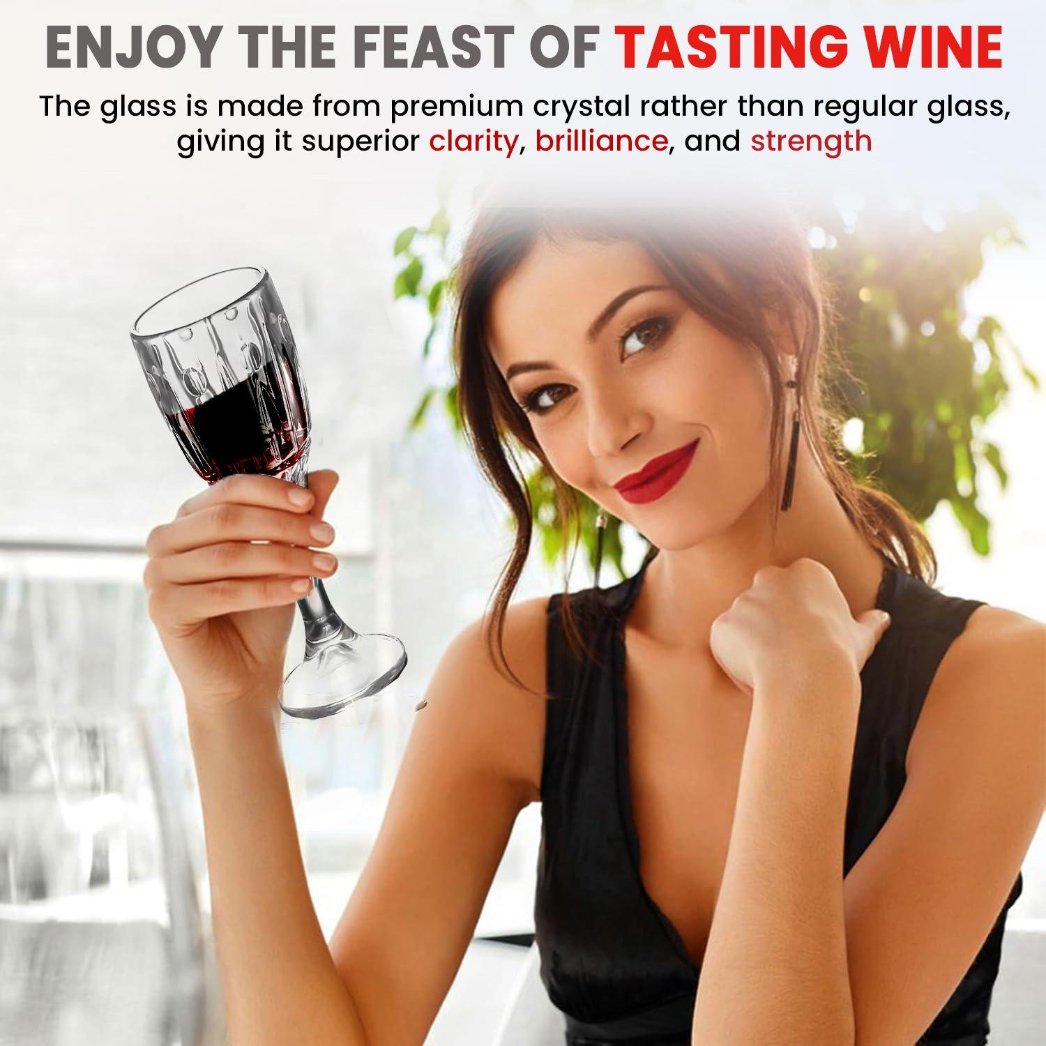 Limitless Wine Glass – Elegant and Durable Crystal Glass | 130ml Capacity |