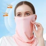 Limitless Mesh Dust-Proof + Sun Protection Face Mask Sun Protection Face Mask Single Layer Neck Gaiter Lightweight Summer Protection Scarf Bandana (Sky Blue)