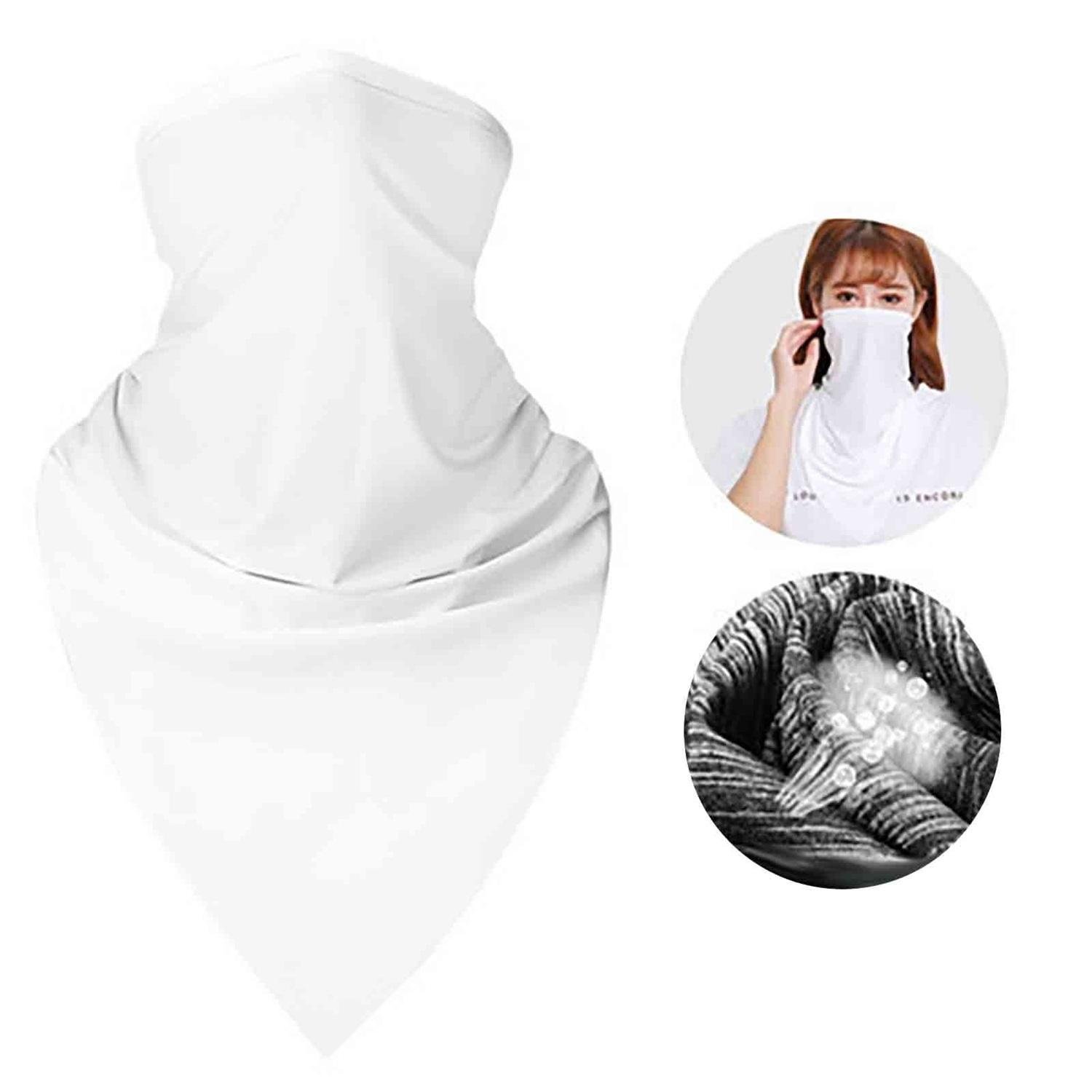 Limitless Mesh Dust-Proof + Sun Protection Face Mask Sun Protection Face Mask Single Layer Neck Gaiter Lightweight Summer Protection Scarf Bandana (Sky Blue)