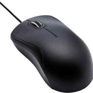 Basics 3-Button USB Wired Mouse - Standard, Black